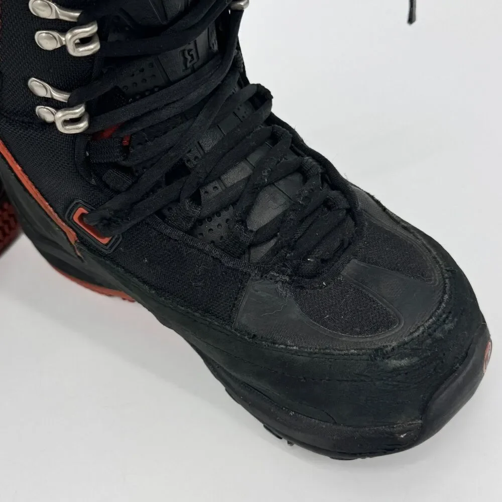 BURTON Driver Men's Black Rust Red Orange Snowboard Boots Size 8